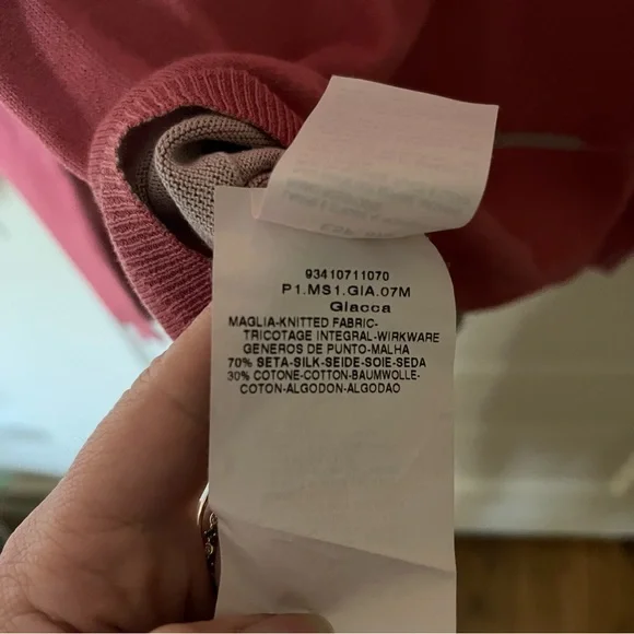 MaxMara contrast cardigan sweater silk blend - Picture 5 of 6